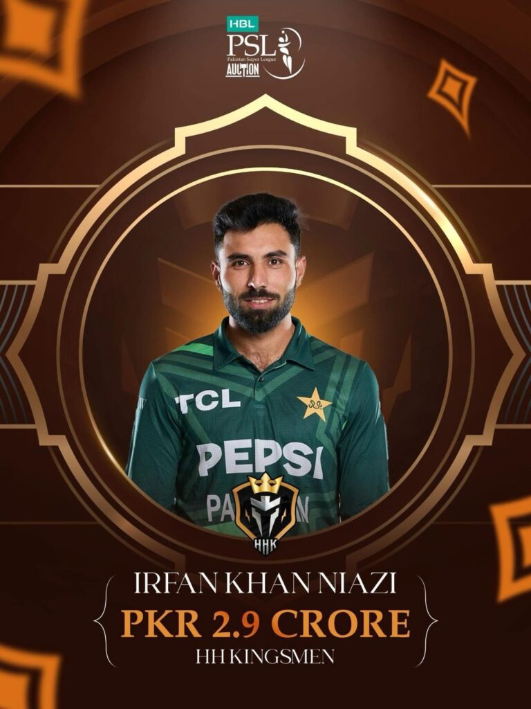 Emerging player of HBL PSL 2023 Irfan Khan Niazi adds to the HH Kingsmen batting depth