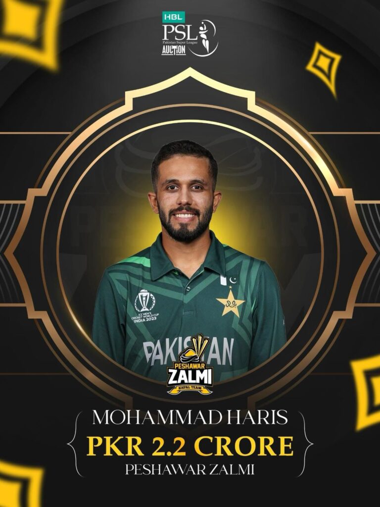 Mohammad Haris is back at the Zalmi camp