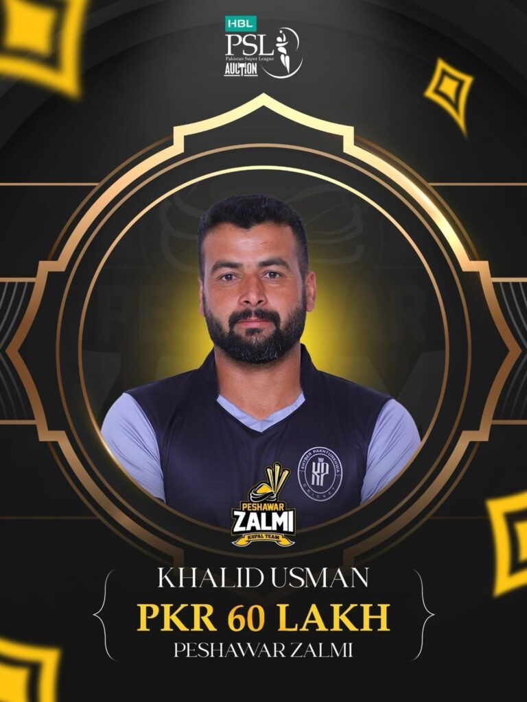 Peshawar Zalmi acquire the services of left arm spinner Khalid Usman