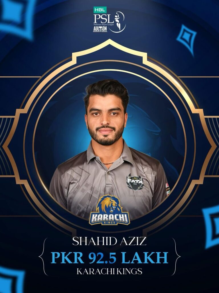 Promising all rounder Shahid Aziz goes to Karachi Kings