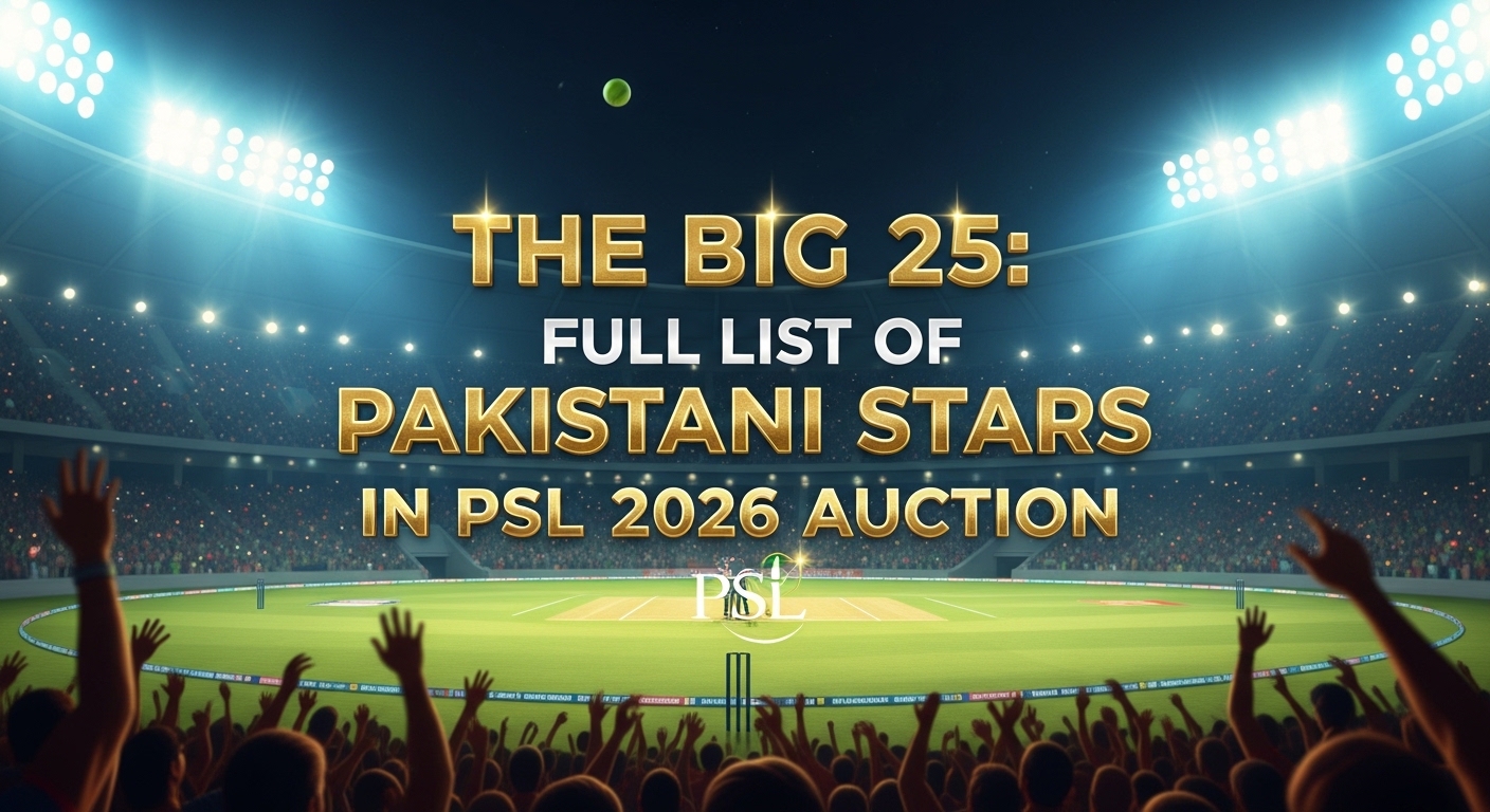 The Big 25: Full List of Pakistani Players in PSL 2026 Auction
