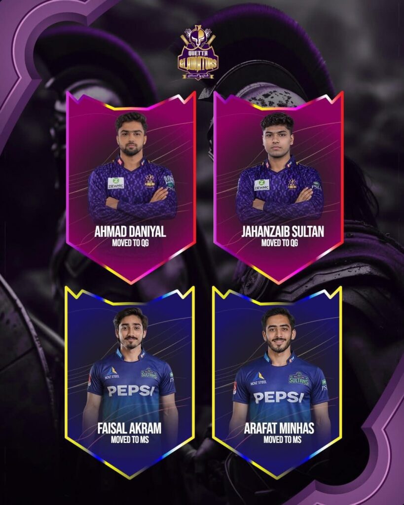 Ahmad Daniyal and Jahanzaib Sultan Arrive in PSL 11 Trade Window Swap Deal