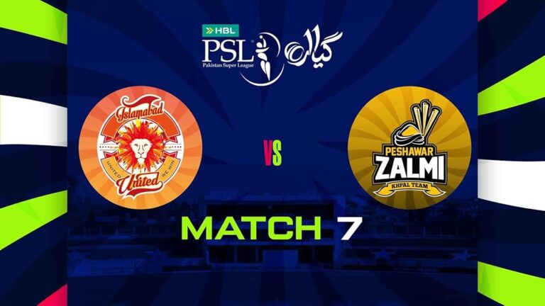 Watch Islamabad United vs Peshawar Zalmi Live Streaming Free PSL 2026 Match 7