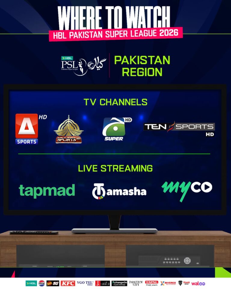 Where to Watch PSL 2026 in Pakistan, Official TV Channels and Live Streaming
