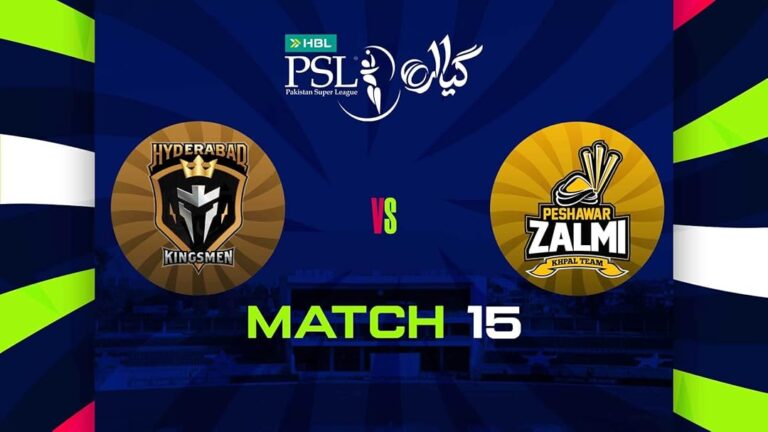 Hyderabad Kingsmen vs Peshawar Zalmi Live Streaming – PSL 2026 Match 15 at National Stadium Karachi