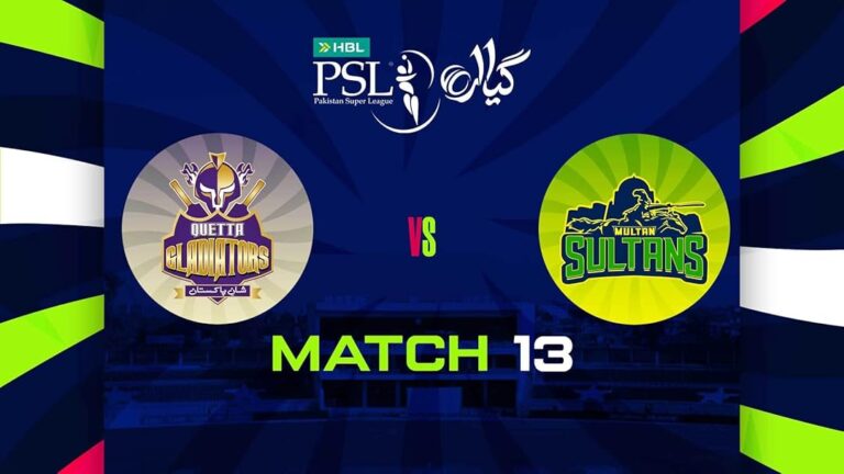 Quetta Gladiators vs Multan Sultans Live Streaming TV Channels and Match 13 Preview PSL 2026